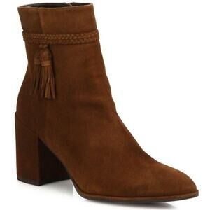 Stuart Weitzman Tazzie Chestnut Tassel Boots